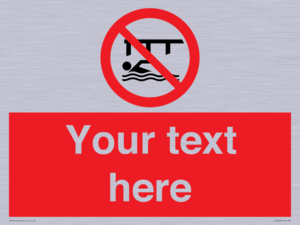 Custom Do not swim in the vicinity of piers